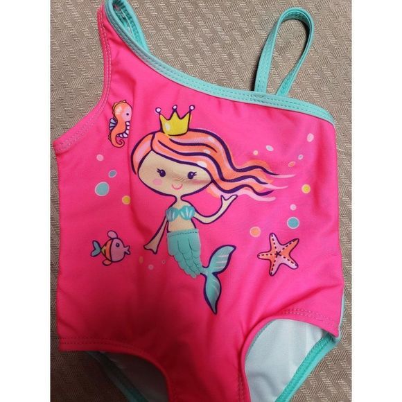 Wonder Nation 3/6m mermaid pink 1 pc swimsuit - Picture 5 of 6